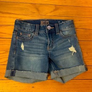 Justice Slim denim shorts NWOT